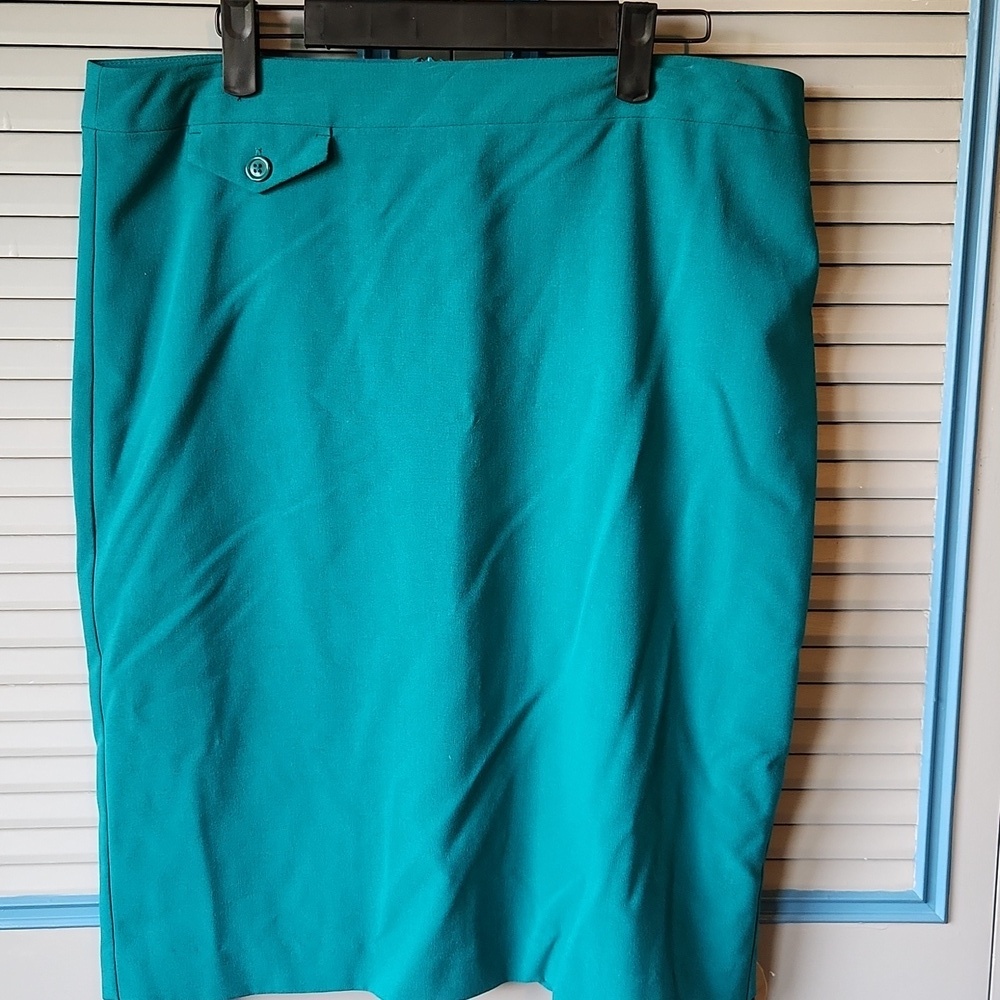 Dressbarn Teal Pencil Skirt